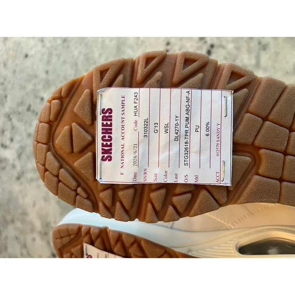 Skechers Street‎ Uno Kids Iridescent White Gum Sole Sneakers 310322L Size G13